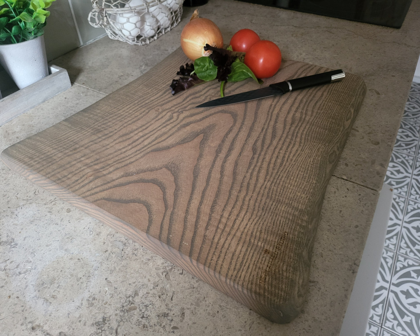 Chopping Board - Hand Crafted - Ash - Small - "Harold-4"