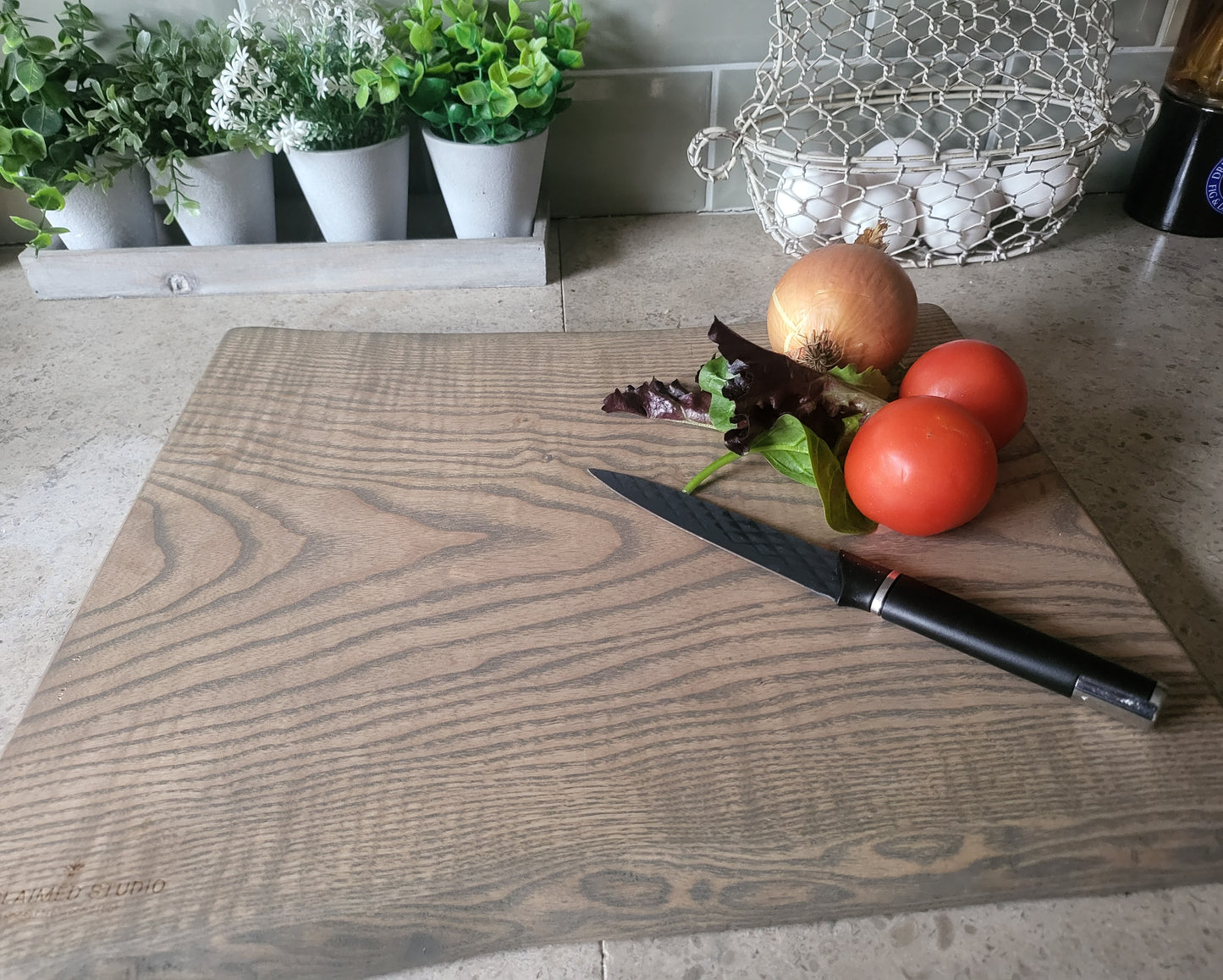 Chopping Board - Hand Crafted - Ash - Small - "Harold-4"