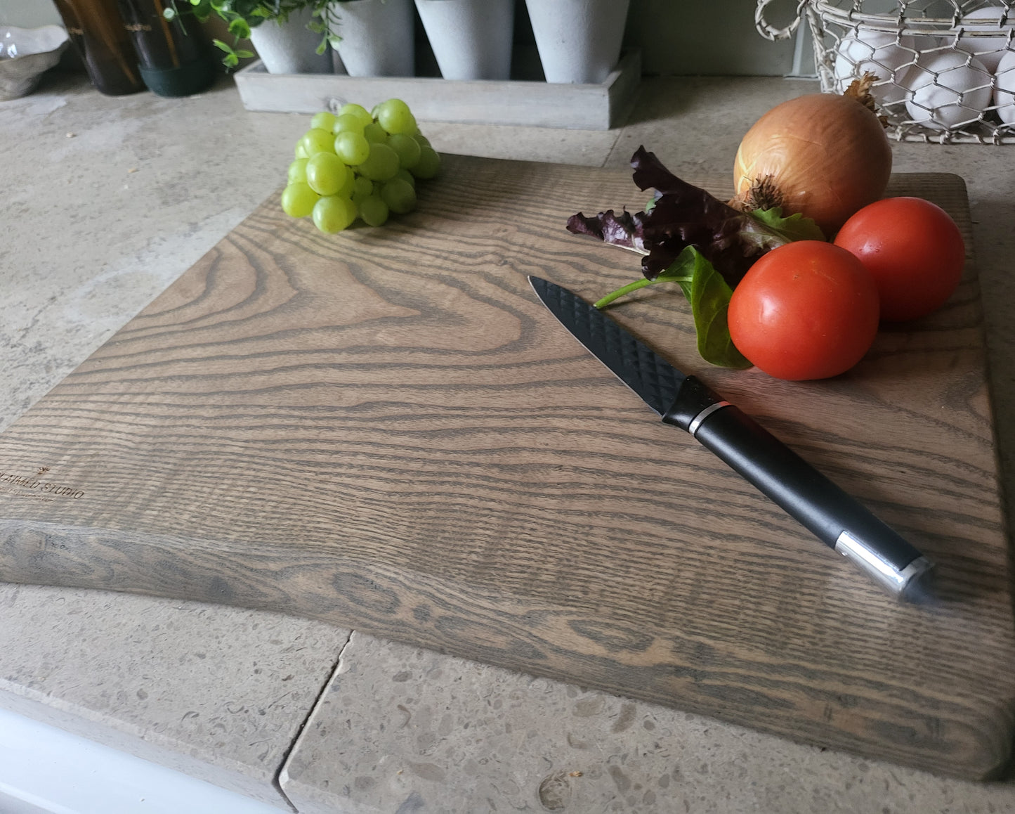 Chopping Board - Hand Crafted - Ash - Small - "Harold-4"