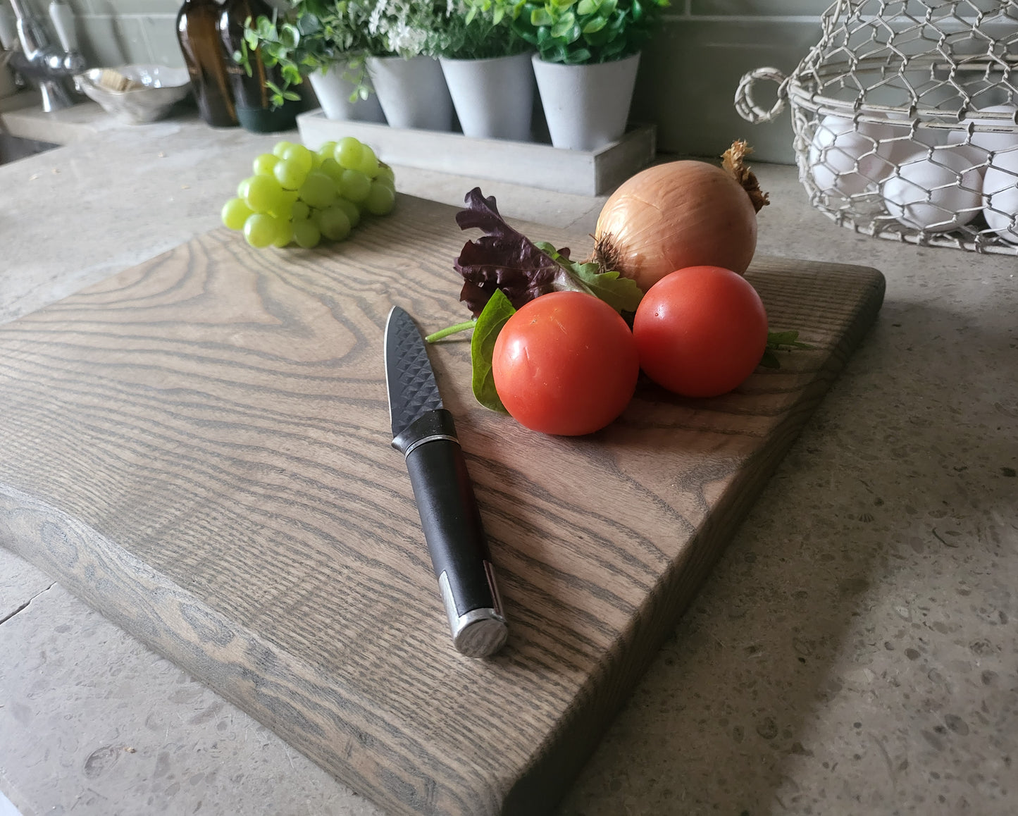 Chopping Board - Hand Crafted - Ash - Small - "Harold-4"
