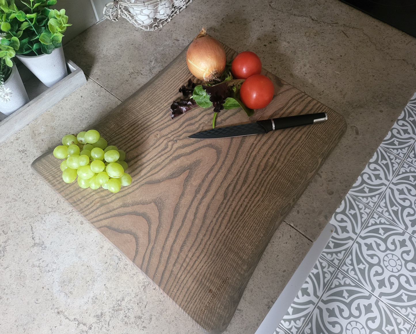 Chopping Board - Hand Crafted - Ash - Small - "Harold-4"