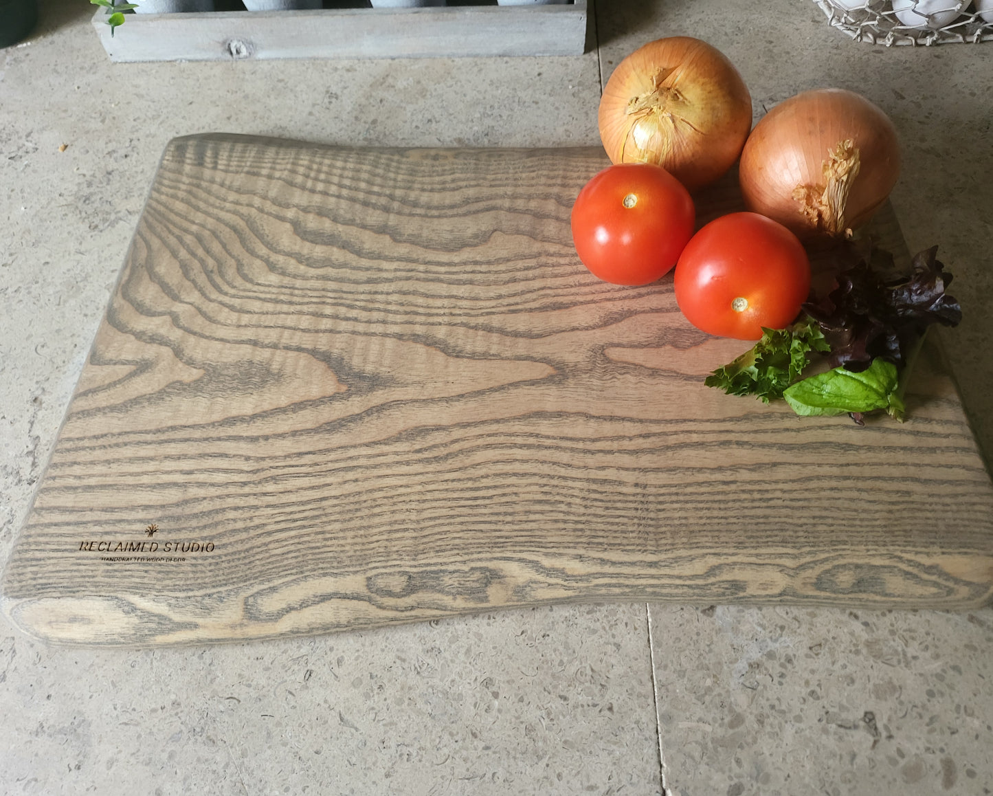 Chopping Board - Hand Crafted - Ash - Medium - "Harold-3"