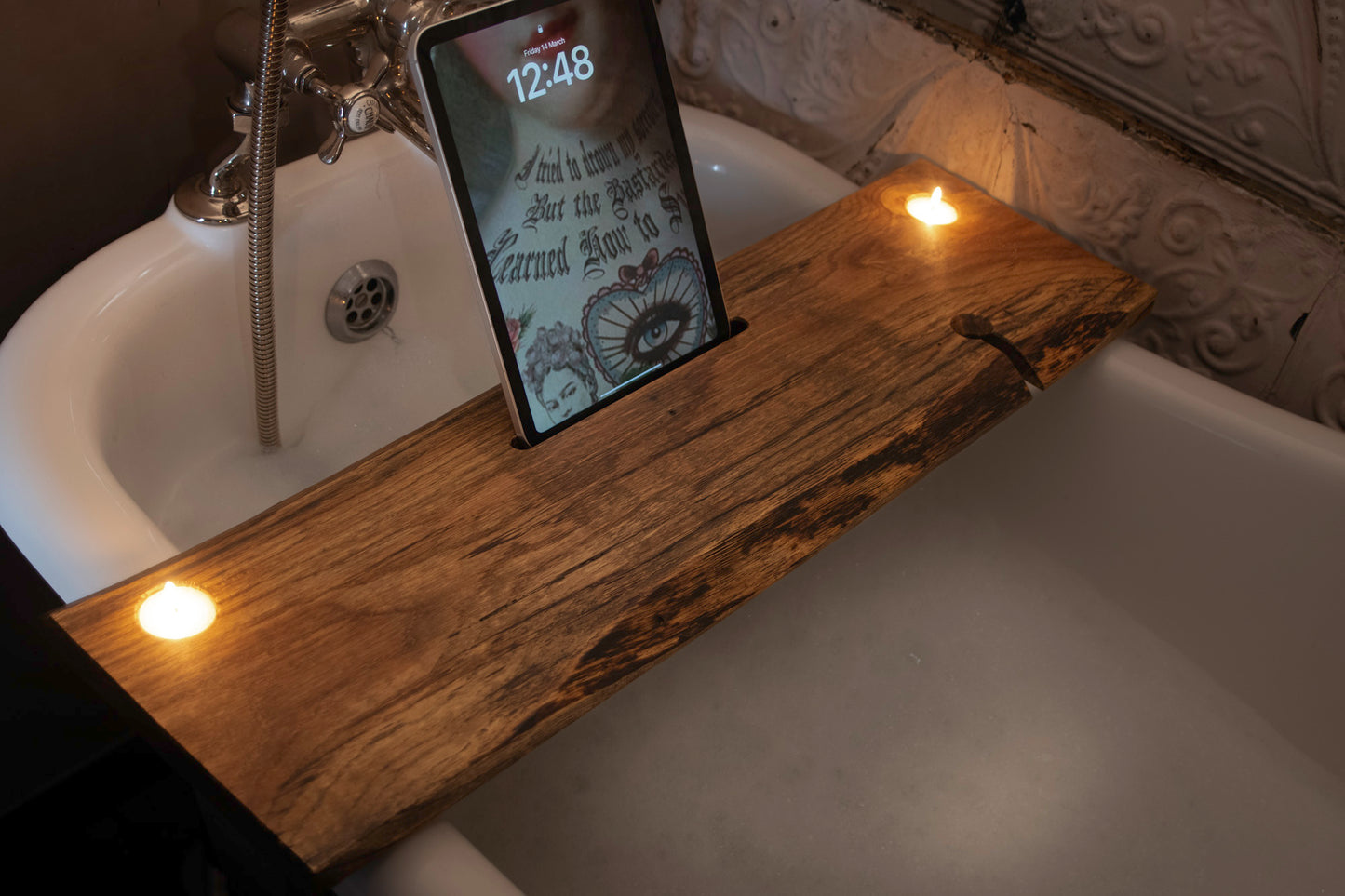 Bath Caddy - Hand Crafted - Chestnut