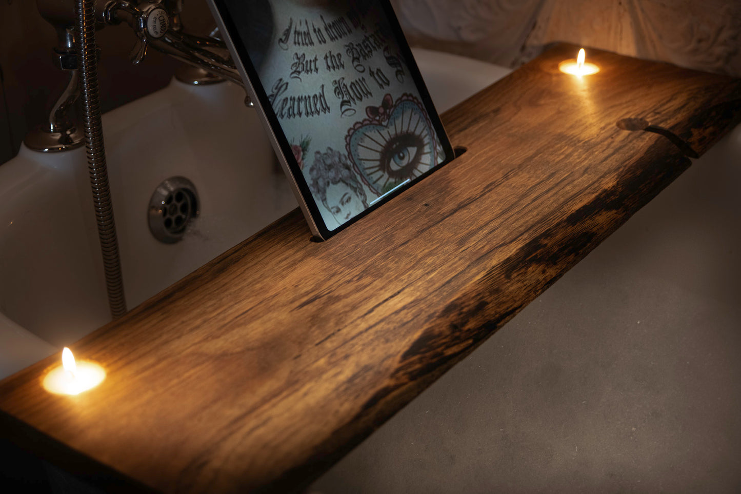 Bath Caddy - Hand Crafted - Chestnut