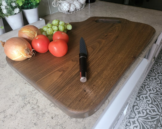 Chopping Board - Hand Crafted - Elm - Large - "Saxon-2"