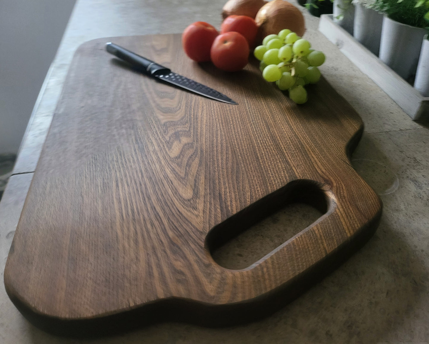 Chopping Board - Hand Crafted - Elm - Large - "Saxon-2"