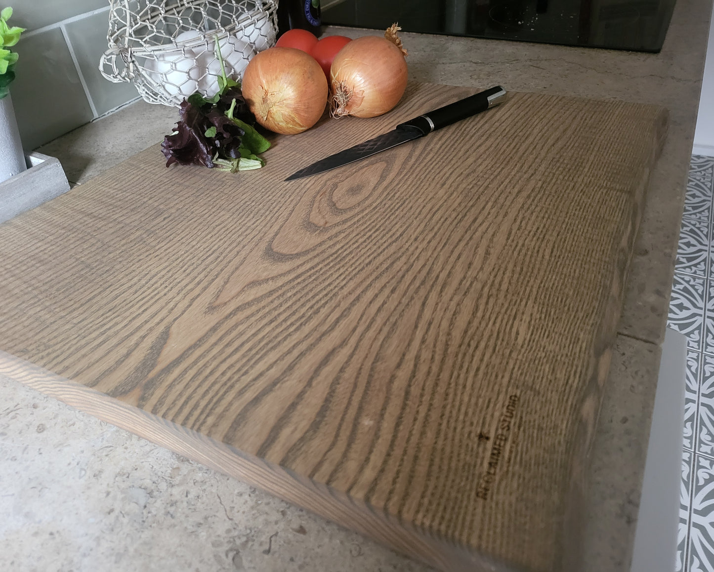 Chopping Board - Hand Crafted - Ash - Large - "Harold-2"