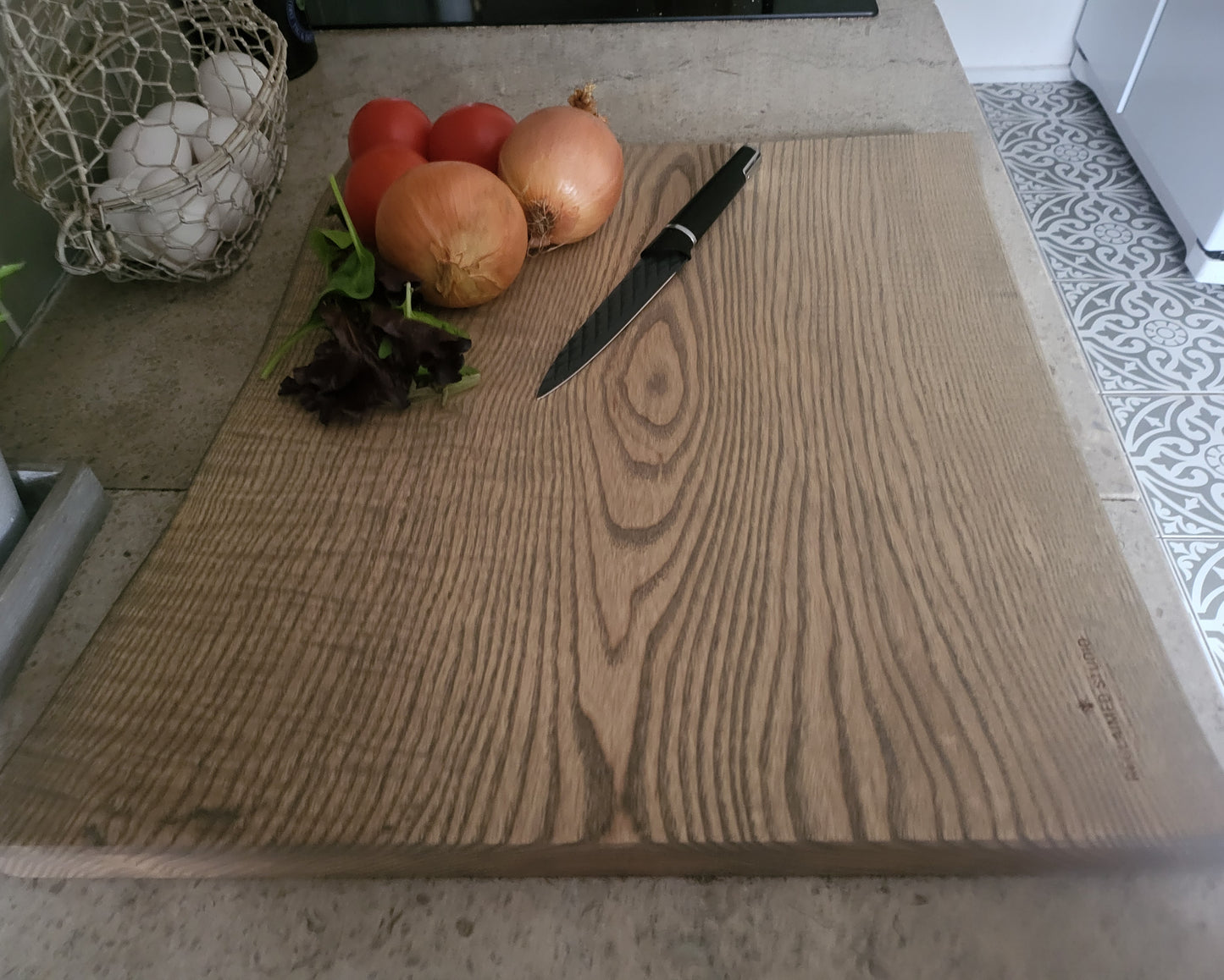 Chopping Board - Hand Crafted - Ash - Large - "Harold-2"